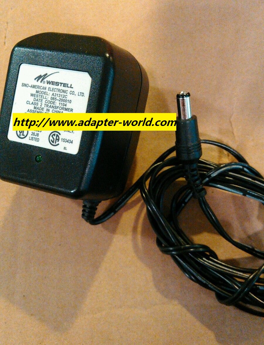 100% Brand NEW A31312C 1250mA 085-2000010 Westell AC 12v Adapter AC DC Adapter POWER SUPPLY Free Shipping!